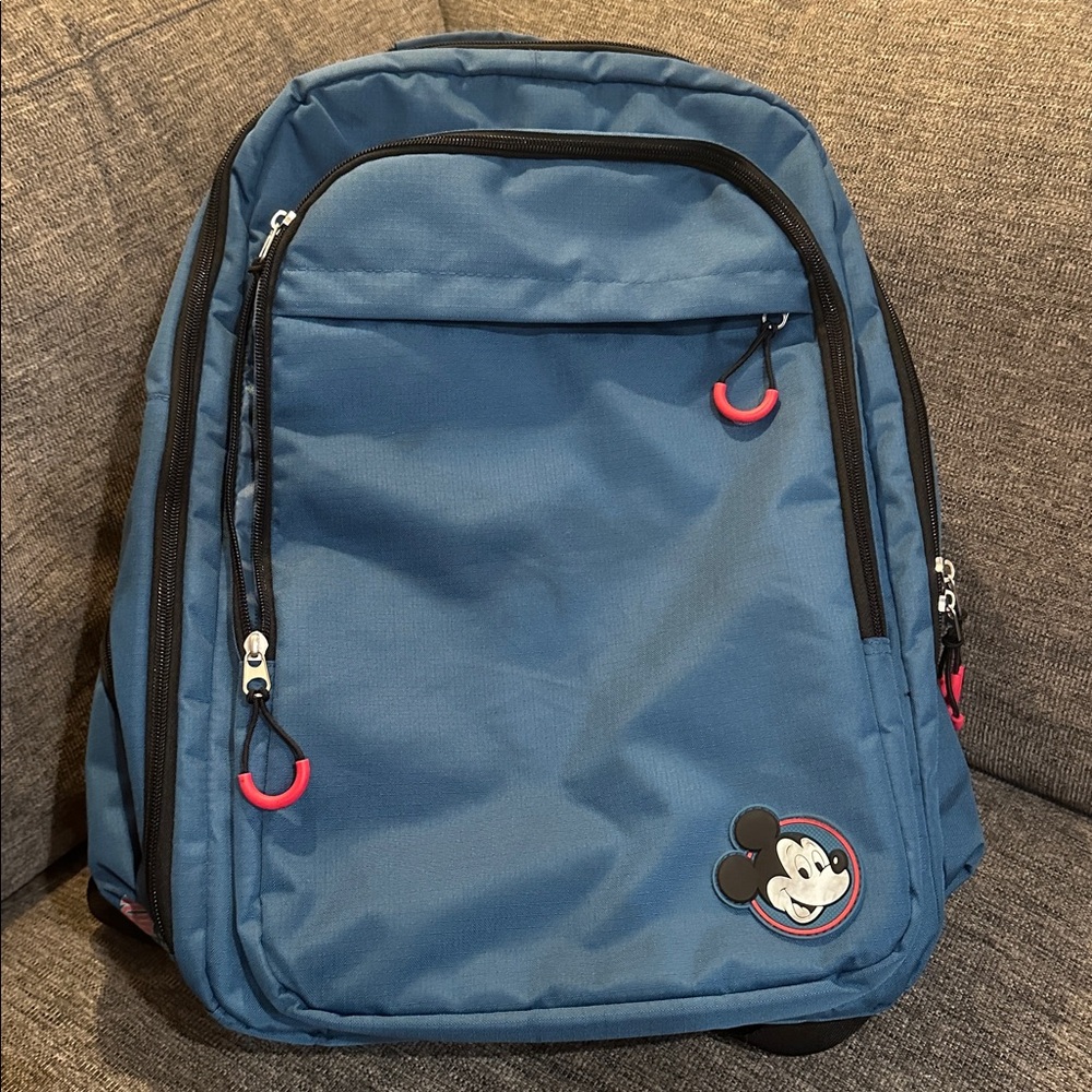 Blue Backpack with Mickey Mouse